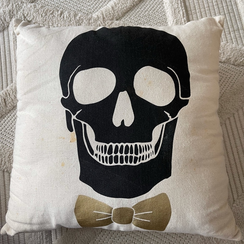 Dapper skull pillow from Target.